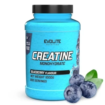Abbildung von Evolite Nutrition Creatin Monohydrat 1000g Flavour Kreatin Pulver Creatine Monohydrate wie Pre Workout Booster Geschmackspulver ohne Kalorien mit Taurin