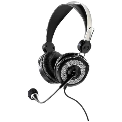 Abbildung von Vivanco IT HS RET RC Retro Stereo Headset mit Fernbedienung (Full Size, Lautstärkeregler) schwarz
