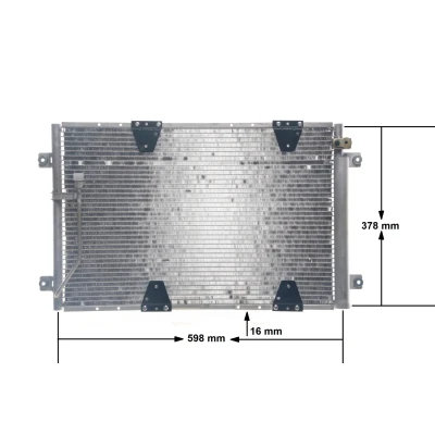 Abbildung von MAHLE ORIGINAL AC 713 000S Klimakondensator mit Trockner 16 10,0 578