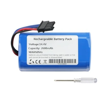 Abbildung von ANTIEE 2600mAh Vacuum Cleaner Ersatzakku für Robot 360 C50 ，Replacement for TCL S1, S15, S18，Formate E 550G W Saugroboter 14.4V