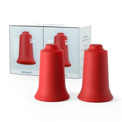 Abbildung von 2er Set BellaBambi® original Schröpfglas Unterdruckmassage Intense ideal für Sportler als Faszien Massage &amp; Trigger Punkte bei Ganzkörper Verspannung Made in Germany Rubinrot