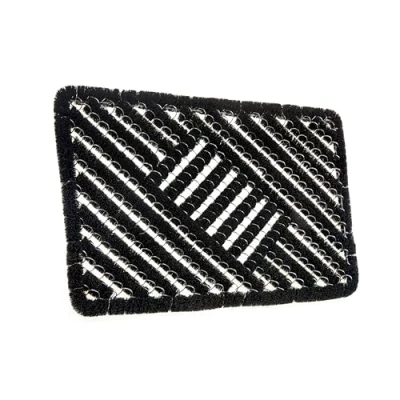 Abbildung von Hanse Home Grid Brushes Fußmatte Kokos und Gummi 45x75cm rutschfeste Schmutzfangmatte für Innen Außen, Fußabtreter mit Kokosbürsten Türmatte Wetterfest Schmutzabtreter Outdoor Schwarz