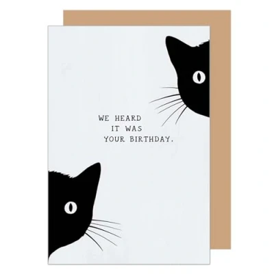 Abbildung von Edition Seidel Premium Geburtstagskarte mit Umschlag. Glückwunschkarte Grußkarte Karte Spruch Geburtstag Happy Birthday Mann Frau Kind Katze (G3633 SW024)