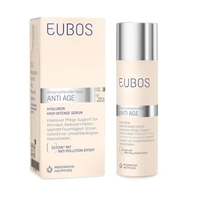 Abbildung von EUBOS ANTI AGE Hyaluron High Intense Serum Reduziert Falten Für anspruchsvolle Haut Strafft und spendet Feuchtigkeit Gegen Hautalterung 30ml