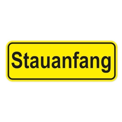 Abbildung von GDS MedienTeam GmbH easydruck24de 1 Sticker Stauanfang I 20x7 cm wetterfest lustig kfz_074