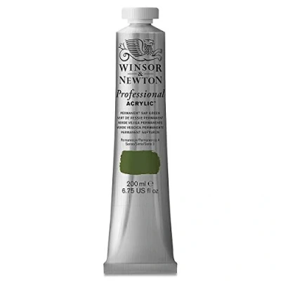 Abbildung von Winsor &amp; Newton 2337503 Professional Acrylfarbe in Künstlerqualität, hohe Farbbrillanz Deckkraft, Archivqualität, 200ml Tube Permanent Saftgrün