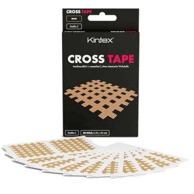 Abbildung von Kintex Cross Tape, ABC, 3 Farben und Größen, Tapes, Akupunkturpflaster, Gittertape, Tape Pflaster, Kinesiologie Crosstapes