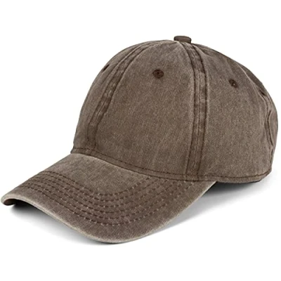 Abbildung von styleBREAKER 6 Panel Vintage Cap im Washed Used Look, Basecap, Baseball Cap, verstellbar, Unisex 04023054, Farbe:Dunkelbraun