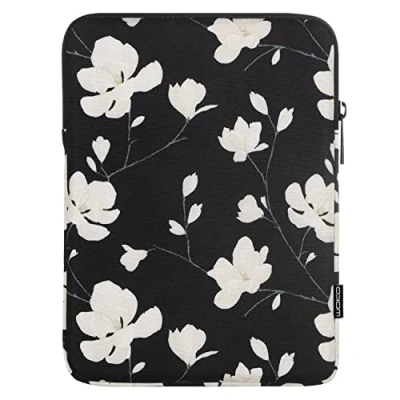 Abbildung von MoKo 9 11&quot; Tablet Tasche für iPad Air M2 2024/Air 5/4 10,9, Pro 11 M4 2024, 10th 2024/9th/8th/7th, 9.7, Galaxy Tab S9/S8 2023/A 10.1,Surface Go 2 10.5,Schwarz&amp;Weiß Magnolie