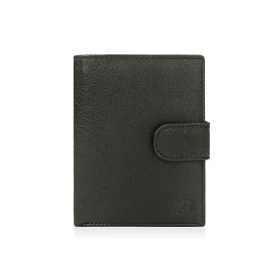 Abbildung von KRONIFY Geldbörse Herren Leder mit RFID Schutz Echtleder Portmonee Herren, Portemonnaie Slim 12 Fächer, Brieftasche Münzfach, Geldbeutel Männer（Nappa Schwarz）