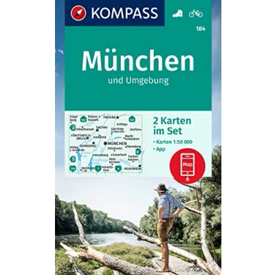 Abbildung von KOMPASS Wanderkarten Set 184 München und Umgebung (2 Karten) 1:50.000: markierte Wanderwege, Fahrradwege, Skitouren, Langlaufen