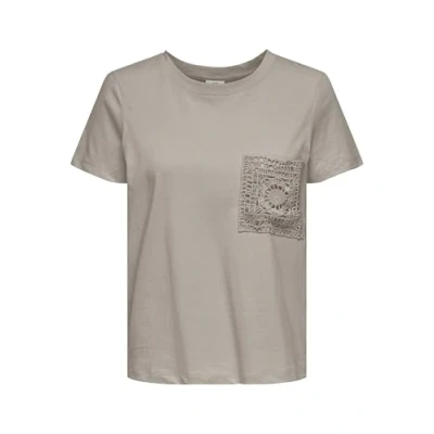 Abbildung von JdY Damen Jdyselma S/S Crochet Pocket Top JRS, Chateau Gray, S EU