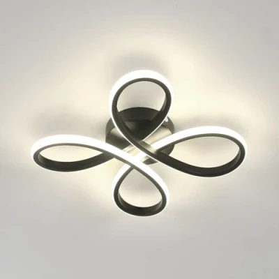 Abbildung von Comely LED Deckenleuchte, 30W 3375LM Modern Deckenlampe Deckenbeleuchtung für Wohnzimmer Schlafzimmer Esszimmer, Neutrales Licht 4500K, 30cm, Schwarz