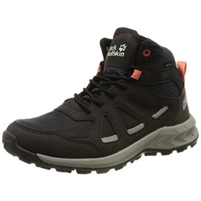 Abbildung von Jack Wolfskin Woodland 2 Texapore MID Hikingschuh, Damen, Größe: 39.5, Dark blue/pink Schuhe