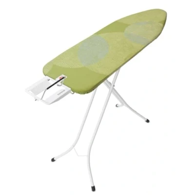 Abbildung von Brabantia Bügelbrett B Für Dampfbügeleisen Kompakt &amp; Faltbar Höhenverstellbar rutschfeste Füße Perfekt Angepasster Baumwollbezug Kinder Transportsicherung Calm Rustle 124 x 38 cm