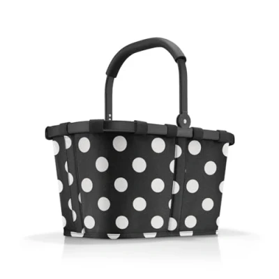 Abbildung von reisenthel carrybag frame dots white Stabiler Einkaufskorb mit viel Stauraum und praktischer Innentasche Elegantes wasserabweisendes Design