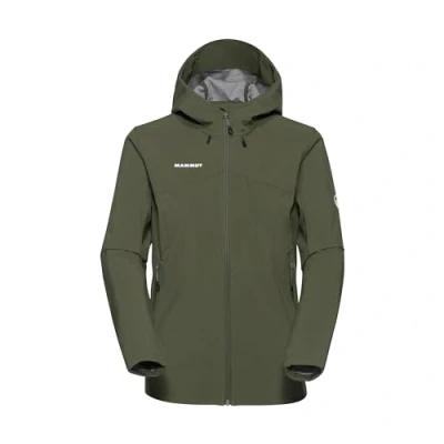 Abbildung von Mammut Outdoor SO Hooded Jacket Women Softshelljacke für Damen, Wanderjacke, Softshell Funktionsjacke, Atmungsaktiv &amp; Winddicht, Allwetterjacke mit Kapuze Dark Marsh, XL