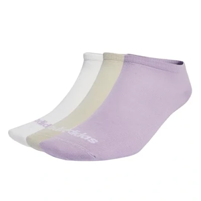 Abbildung von adidas Unisex Thin Linear Low Cut Socks 3 Pairs, Powder Plum/White/Halo Mint, 6.5 8