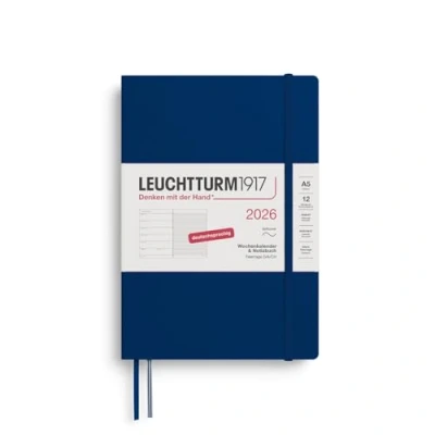 Abbildung von LEUCHTTURM1917 372501 Wochenkalender &amp; Notizbuch Medium (A5) 2026, 12 Monate, Softcover, Marine, Deutsch