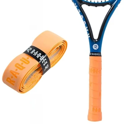 Abbildung von Raquex Enhance Ersatz Griffband: Griffband geeignet für Tennis , Padel, Badminton und Squashschläger. 14 Farben. Hochwertiges, selbsthaftendes Tennisschläger (Orange, 1 Griffband)