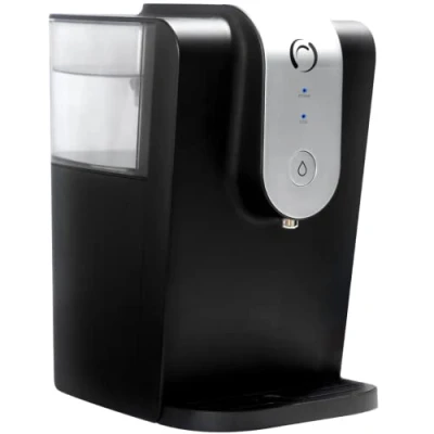 Abbildung von Aqua Optima Lumi, gefilterter Wasserkühler und Wasserspender auf der Theke, 8,2 Liter Fassungsvermögen, mit 1 x 30 Day Evolve+ Wasserfilterkartusche, schwarz