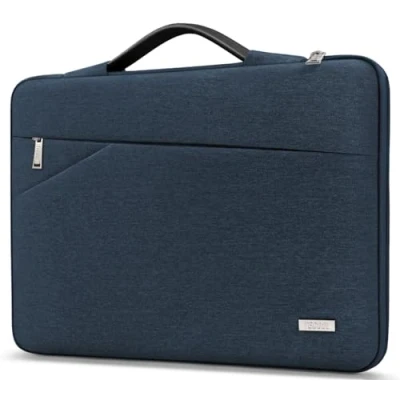 Abbildung von TECOOL 14 Zoll Laptop Tasche Hülle Laptoptasche für Lenovo HP Dell Acer Asus Notebook Chromebook, 15,3 MacBook Air M3 M2 Wasserdicht Notebooktasche Stoßfestes Schutzhülle, Denim Blau