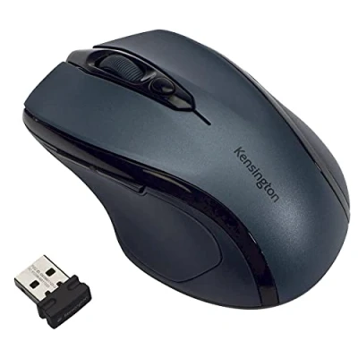 Abbildung von Kensington ProFit Kabellose Maus, Mittlelgroß, Optische 5 Tasten Funkmaus mit ergonomischer Form für Rechtshänder und Plug &amp; Play Betrieb Kompatibel Windows MacOS, Grau, K72423WW