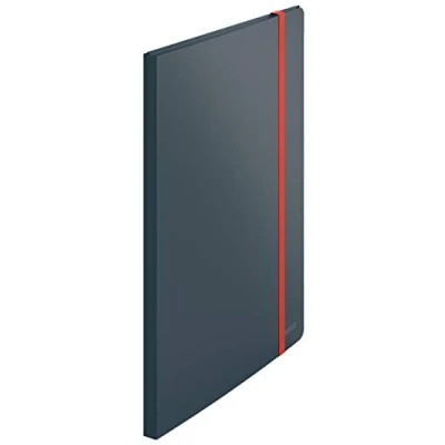 Abbildung von Leitz A4 Sichtbuch, 20 Klarsichthüllen für 40 Blatt, Samtgrau, Cosy Serie, 46700089