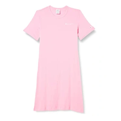 Abbildung von Champion Damen Legacy American Classics Soft Cotton 1x1 Rib Small Logo Slim Kleid, hot pink, XL