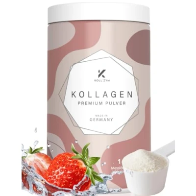 Abbildung von KOLL`ZYM© 100% Kollagen PULVER hochdosiert [300g] Das Original COLLAGEN Peptide Bioaktives KEIN Hydrolysat Geschmacksneutral Made in Germany
