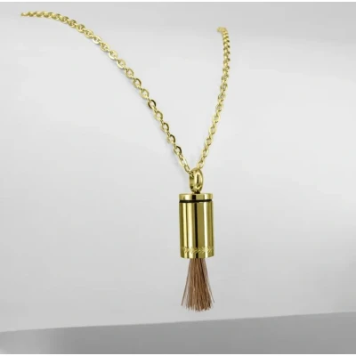 Abbildung von Ponytail&amp;Co Haken Pferdehaar Blatt Motiv Gold S