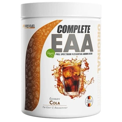 Abbildung von EAA Pulver 500g COLA 12.500mg essentielle Aminosäuren unglaublich lecker &amp; erfrischend COMPLETE mit allen 9 EAAs inkl. Histidin vegan Amino Workout Drink