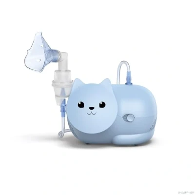 Abbildung von OMRON Nami Cat Kinderfreundliches Inhalationsgerät Für Kinder, Inhalator Zur Behandlung Von Husten &amp; Schnupfen, Bronchitis, Asthma Und Mehr
