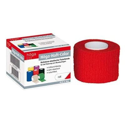 Abbildung von Höga haft Color Fixierbinde 4 cmx4 m rot