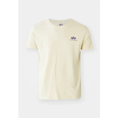 Abbildung von Alpha Industries Herren Basic T Small Logo Shirt, Vintage White, 3 XL