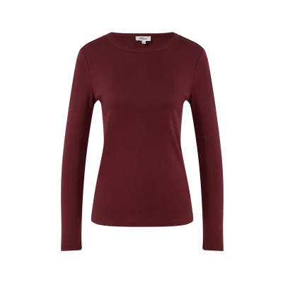 Abbildung von s.Oliver Longsleeve Langarmshirt, Damen, Größe: 38, Bordeaux