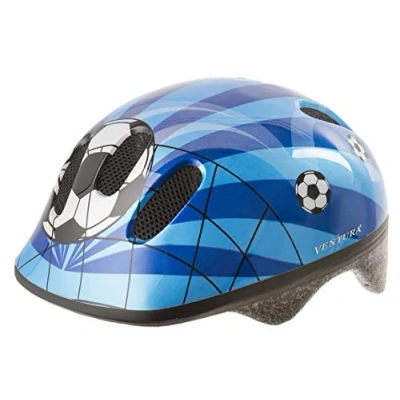 Abbildung von M Wave Kinder Fahrradhelm SOCCER, blau, 50 57 cm