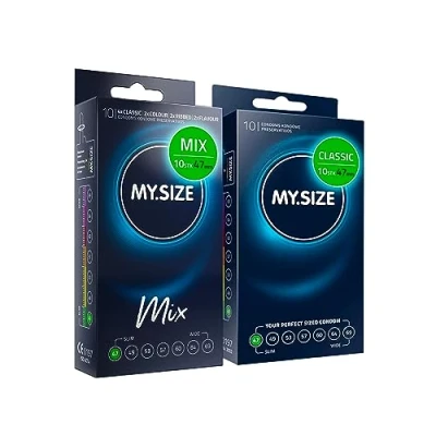 Abbildung von My.Size Mix Kondome Größe 1, 47 mm, Vorteilspackung, Inhalt 20 Stück