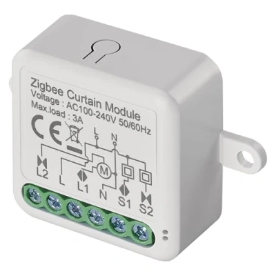 Abbildung von EMOS GoSmart Smart Home Rolladenschalter Modul mit App ZigBee für Einzelschalter Unterputz Relais Schalter zur Rolladensteuerung, Sprachsteuerung der Jalousien Google Home, Alexa kompatibel