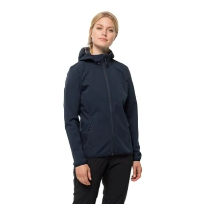 Abbildung von Jack Wolfskin Bornberg Hoody Softshelljacke, Damen, Größe: Small, Night blue