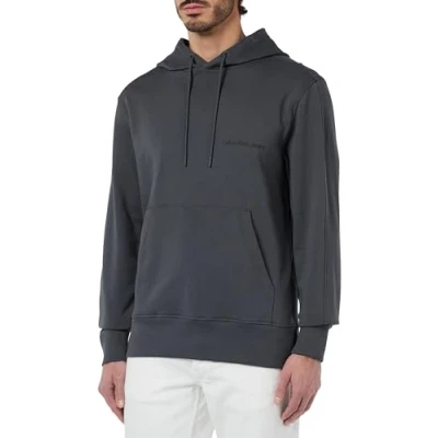 Abbildung von Calvin Klein Jeans Institutional Hoodie Sweatshirt, Herren, Größe: Small, Dark grey
