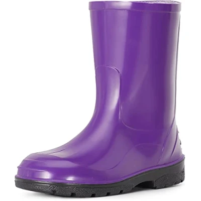 Abbildung von Ladeheid Gummistiefel Kinder Hohe wasserdichte Regenstiefel für Jungen und Mädchen LA 939 (Violett, 34 EU)