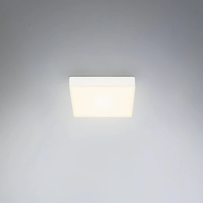 Abbildung von Briloner Leuchten LED Deckenlampe rahmenlos, Deckenleuchte, Aufbauleuchte, warmweiße Farbtemperatur, 157x157x36 mm, Weiß