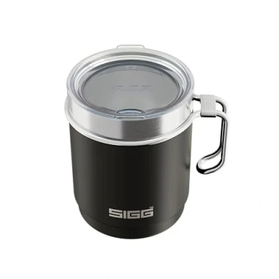 Abbildung von SIGG Camp Thermobecher Travel Mug Night Black Mit Tritan Deckel Spülmaschinenfest Henkel BPA frei Isolierbecher doppelwandig Weiss 0,3L, 6053.80