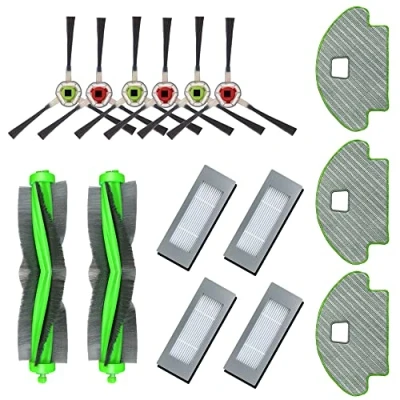 Abbildung von MIRTUX Ersatzkit kompatibel mit Roomba Combo Ersatzteile für Serie R1138, R111840 Hauptbürsten, Filter, Seitenbürsten, Mopps Zubehör