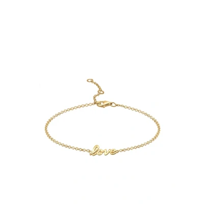 Abbildung von Elli LOVE Basic Fußkettchen goldcoloured, Damen, Größe: 25, Gold coloured