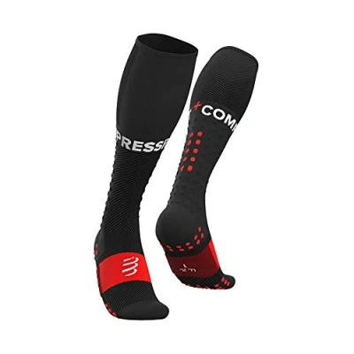 Abbildung von COMPRESSPORT Unisex Full Run Kompressions Sportsocke, Schwarz, 45 48 EU
