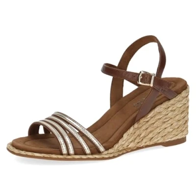 Abbildung von Caprice Keilsandalette, Damen, Größe: 39, Cognac gold Schuhe