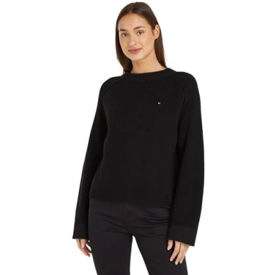 Abbildung von Tommy Hilfiger Stitch Strickpullover, Damen, Größe: XS, Black