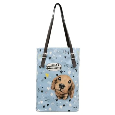Abbildung von DOGO Vegane Damen Schultertaschen Umhängetaschen Tall Bag Hello My Hooman
